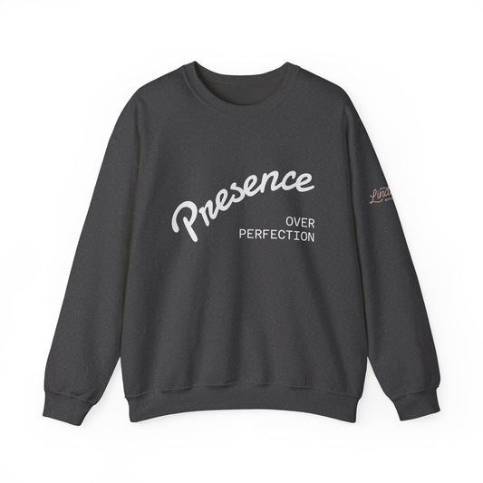 Presence Over Perfection Crewneck Sweatshirt | Lindsay’s Kitchen Cozy Apparel