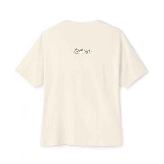 Just Breathe Oversized Boxy Tee – Cream | Lindsay’s Kitchen Uplifting Apparel