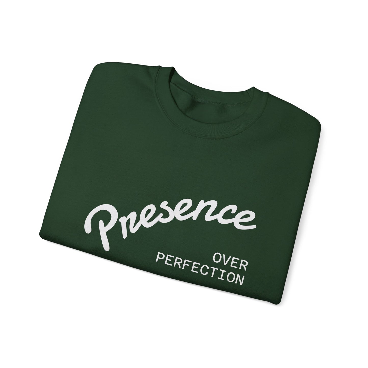 Presence Over Perfection Crewneck Sweatshirt | Lindsay’s Kitchen Cozy Apparel