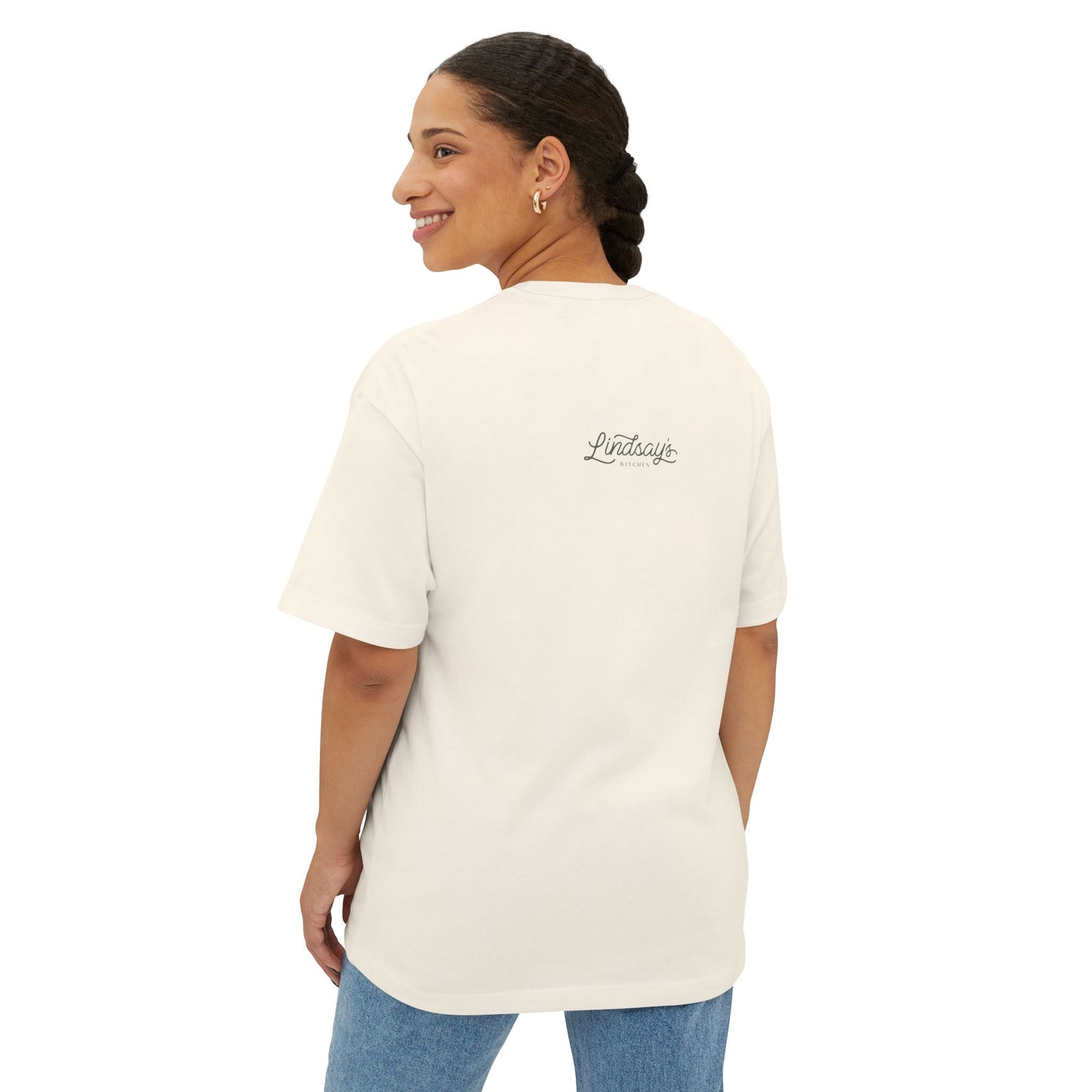 Just Breathe Oversized Boxy Tee – Cream | Lindsay’s Kitchen Uplifting Apparel