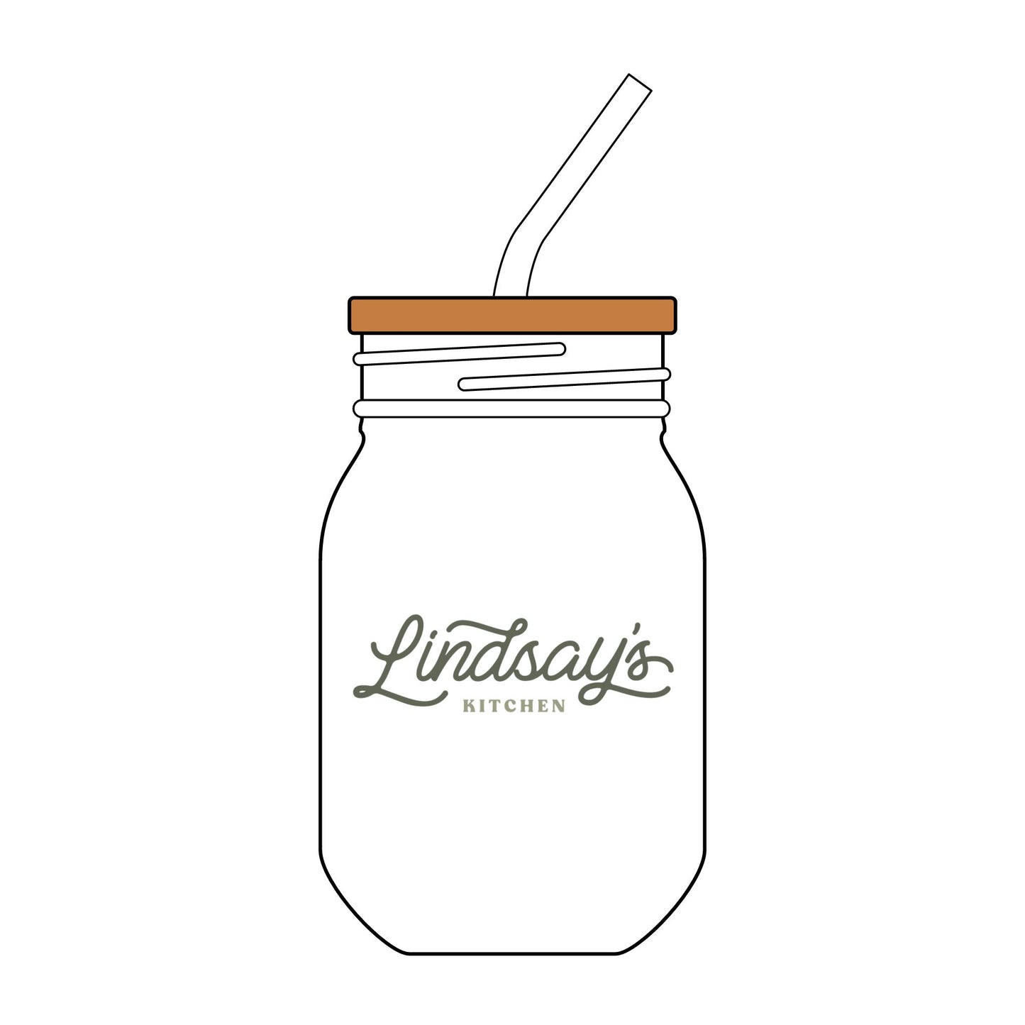 Personalized Engraved Sipper Glass, Mason Jar with Straw, 16oz Drinkware for Kitchen, Custom Gift for Weddings, Parties, & Home