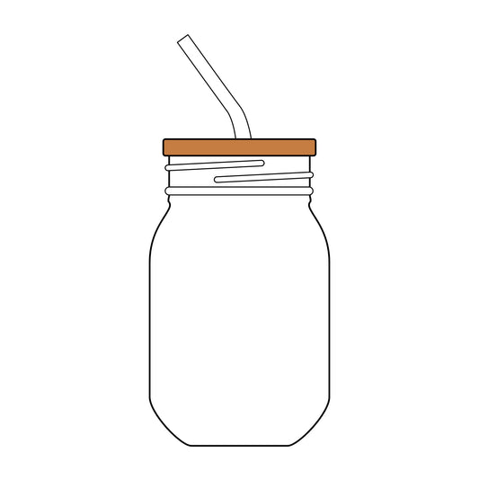 Personalized Engraved Sipper Glass, Mason Jar with Straw, 16oz Drinkware for Kitchen, Custom Gift for Weddings, Parties, & Home