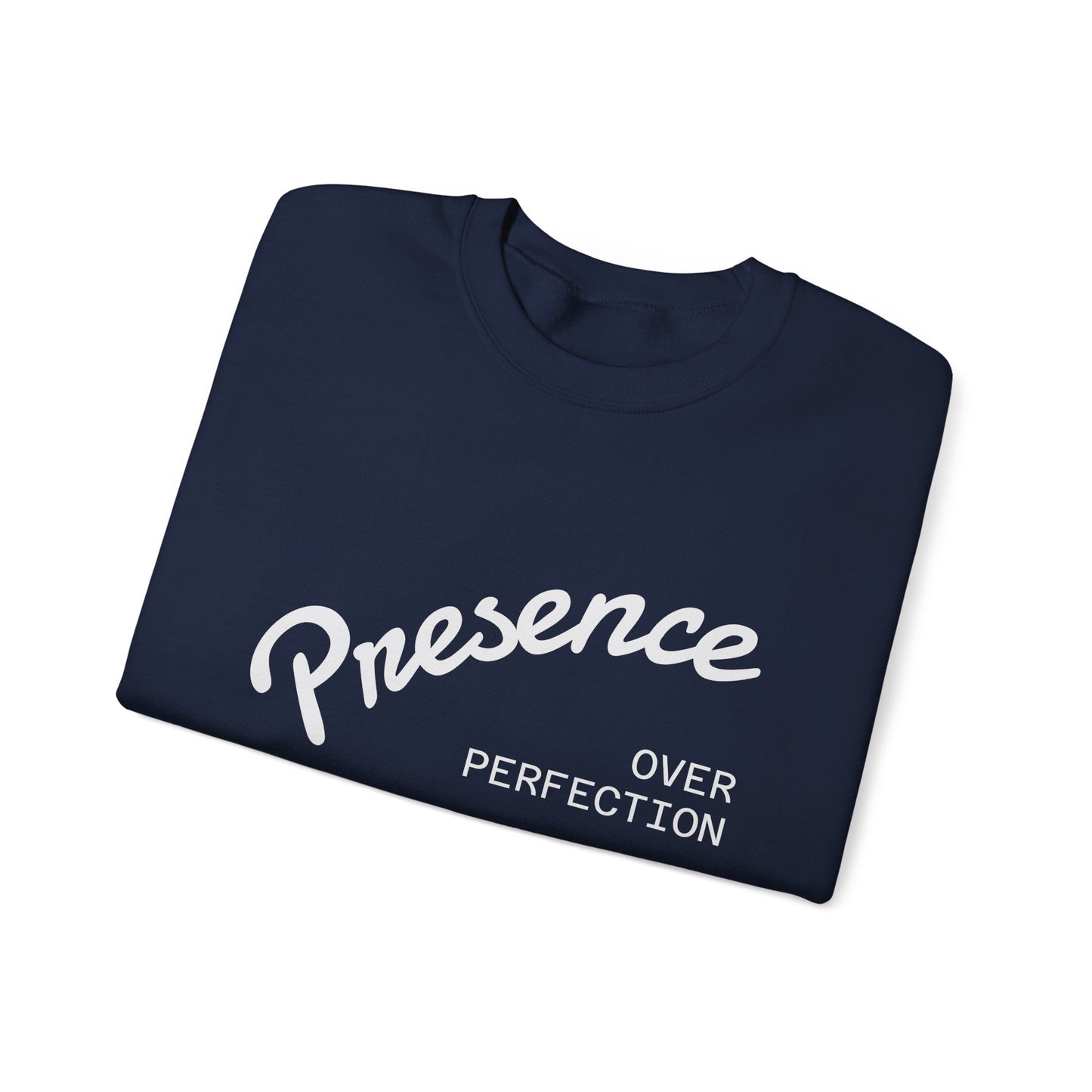 Presence Over Perfection Crewneck Sweatshirt | Lindsay’s Kitchen Cozy Apparel